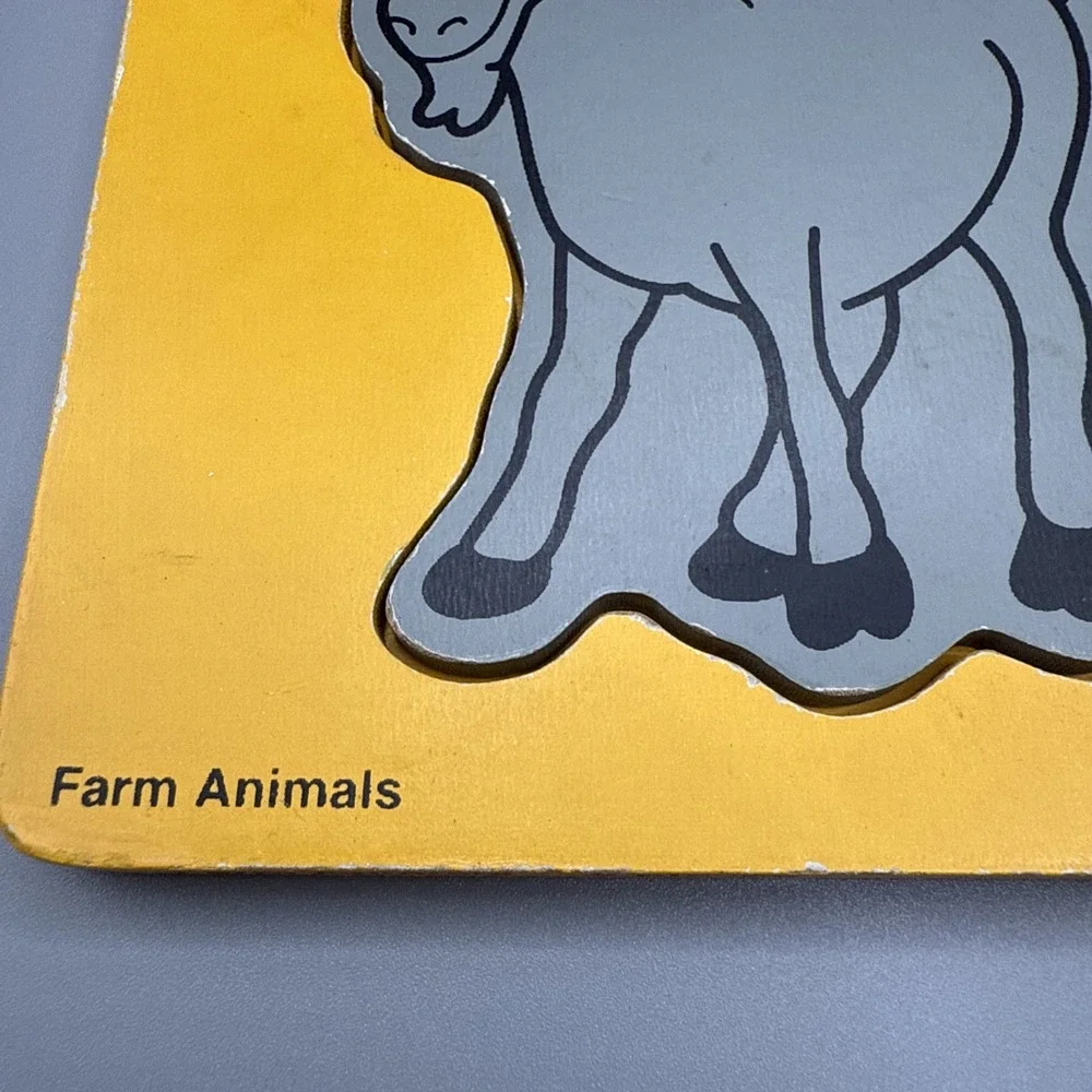Vintage Lakeshore Farm‎ Animals 6 Piece Puzzle